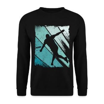 Discgolf Discgolfer Design Sport Disc Golf - Unisex Pullover - Schwarz - Vorne - Alina (178cm) & Michal (187cm)