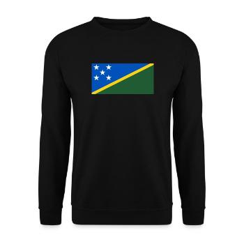 Salomoneninseln – Flagge mit Sternen und gelbem Strahl - Unisex Pullover - Schwarz - Vorne - Alina (178cm) & Michal (187cm)