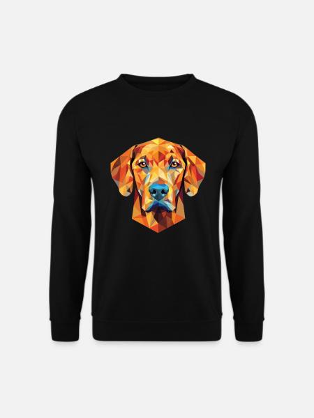 Rhodesian Ridgeback Hunderasse buntes Aquarell - Unisex Pullover - Schwarz