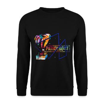 Akribischer Pathologe Mikroskop - Unisex Pullover - Schwarz - Vorne - Alina (178cm) & Michal (187cm)