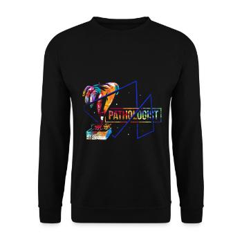Akribischer Pathologe Mikroskop - Unisex Pullover - Schwarz - Vorne - Alina (178cm) & Michal (187cm)