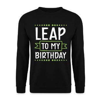 Happy Birthday Schaltjahr 29. Februar Schalttag - Unisex Pullover - Schwarz - Vorne - Alina (178cm) & Michal (187cm)