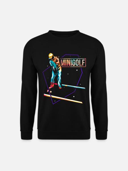 Zielsicherer Minigolf Turnierprofi - Unisex Pullover - Schwarz