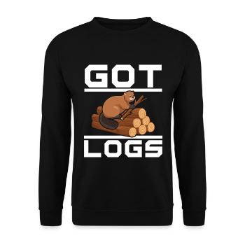 Got Logs Biber Wildlife Tier Kanada Damm Nagetier - Unisex Pullover - Schwarz - Vorne - Alina (178cm) & Michal (187cm)