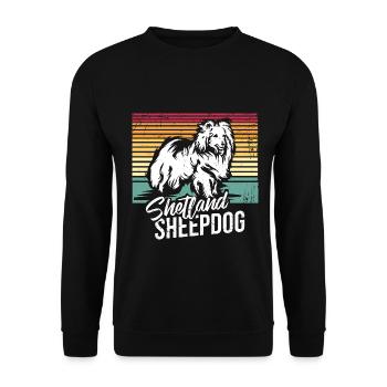 Munterer Sheltie Hütehundzüchter - Unisex Pullover - Schwarz - Vorne - Alina (178cm) & Michal (187cm)