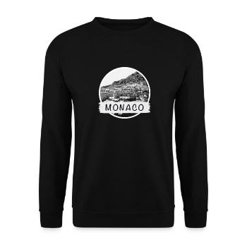 Monaco City - Unisex Pullover - Schwarz - Vorne - Alina (178cm) & Michal (187cm)