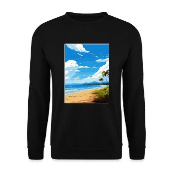 Nicoya Halbinsel Costa Rica Vintage Reiseposter - Unisex Pullover - Schwarz - Vorne - Alina (178cm) & Michal (187cm)