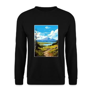 Kodiak National Wildlife Refuge Alaska Souvenir - Unisex Pullover - Schwarz - Vorne - Alina (178cm) & Michal (187cm)