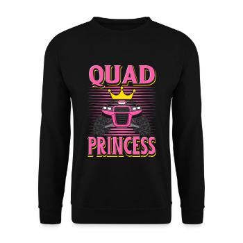 Quad Princess ATV Allrad Quad Fahren Offroad Girl - Unisex Pullover - Schwarz - Vorne - Alina (178cm) & Michal (187cm)