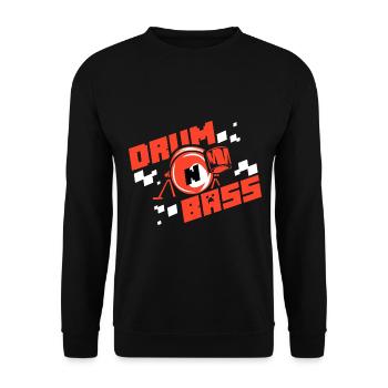 Elektrisierender Bass Clubnacht - Unisex Pullover - Schwarz - Vorne - Alina (178cm) & Michal (187cm)