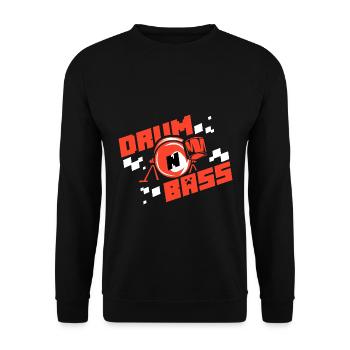 Elektrisierender Bass Clubnacht - Unisex Pullover - Schwarz - Vorne - Alina (178cm) & Michal (187cm)