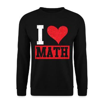 Ich Liebe Mathe Herz Mathematik - Unisex Pullover - Schwarz - Vorne - Alina (178cm) & Michal (187cm)