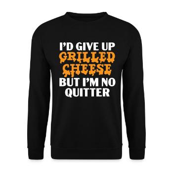 Ich würde gegrillten Käse aufgeben, aber ich bin k - Unisex Pullover - Schwarz - Vorne - Alina (178cm) & Michal (187cm)