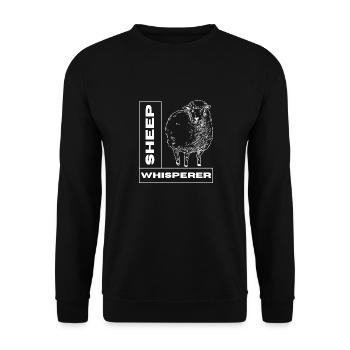 Schafflüsterer - Tierliebhaber - Unisex Pullover - Schwarz - Vorne - Alina (178cm) & Michal (187cm)