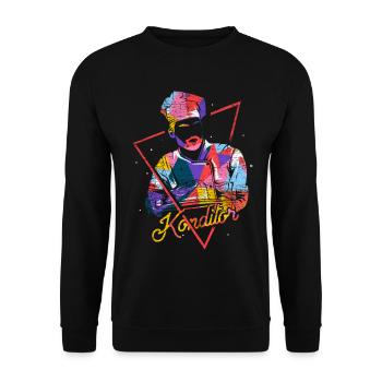 Kreativer Konditor Zuckerwerk - Unisex Pullover - Schwarz - Vorne - Alina (178cm) & Michal (187cm)