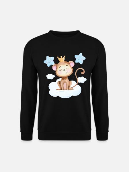 Süßes Affen Baby - Unisex Pullover - Schwarz