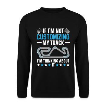 Wenn ich meine Bahn nicht anpasse, dann denke ich - Unisex Pullover - Schwarz - Vorne - Alina (178cm) & Michal (187cm)