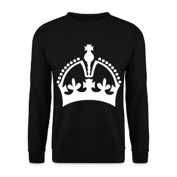 Königskrone Silhouette - Unisex Pullover - Schwarz - Vorne - Alina (178cm) & Michal (187cm)