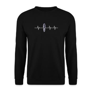Herzschlag eines Schraubers - Unisex Pullover - Schwarz - Vorne - Alina (178cm) & Michal (187cm)