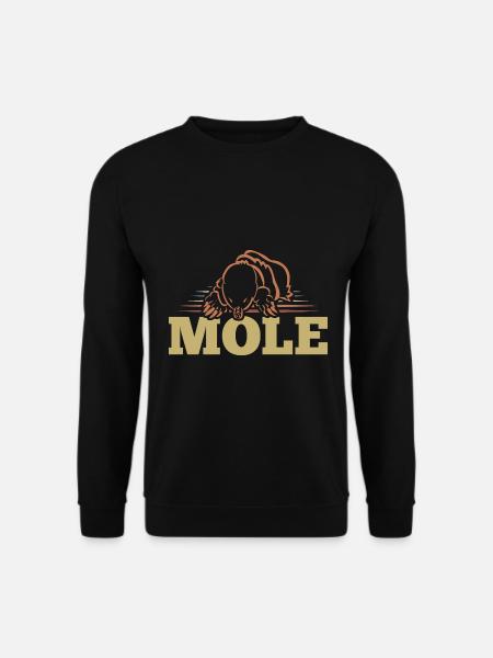 Flinker Maulwurf Gartenbewohner - Unisex Pullover - Schwarz