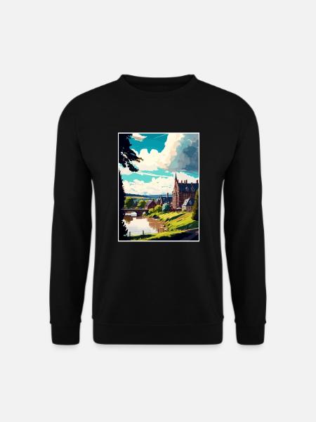 Inverness Schottland Vintage Reiseposter Souvenir - Unisex Pullover - Schwarz