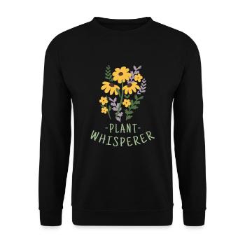 Blumen Pflanzen - Unisex Pullover - Schwarz - Vorne - Alina (178cm) & Michal (187cm)