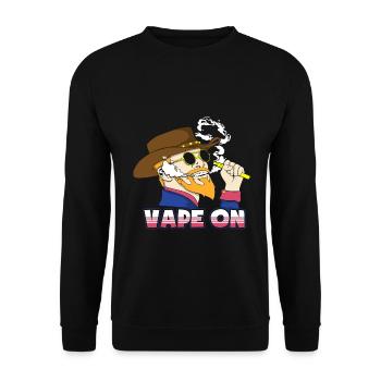 Vape On - Unisex Pullover - Schwarz - Vorne - Alina (178cm) & Michal (187cm)