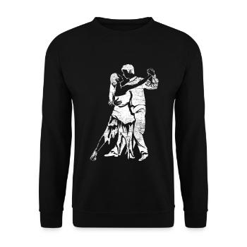 Extravagante Tango Tanzschule - Unisex Pullover - Schwarz - Vorne - Alina (178cm) & Michal (187cm)