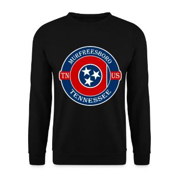 Murfreesboro Tennessee Flagge USA Souvenir Abzeichen - Unisex Pullover - Schwarz - Vorne - Alina (178cm) & Michal (187cm)