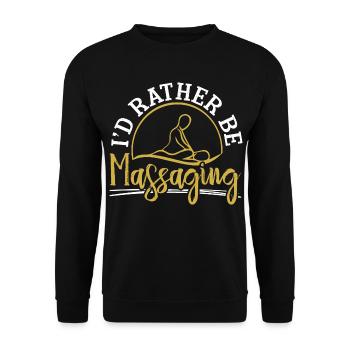 Ich würde lieber massieren Therapeutin Massage The - Unisex Pullover - Schwarz - Vorne - Alina (178cm) & Michal (187cm)