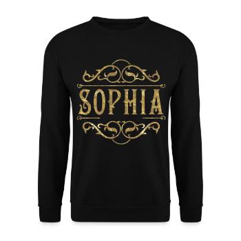 Sophia gold - Unisex Pullover - Schwarz - Vorne - Alina (178cm) & Michal (187cm)