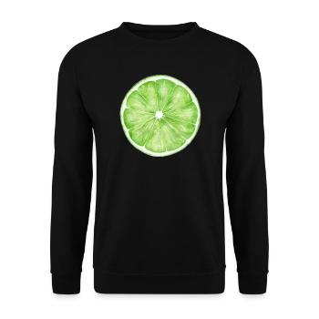 Limette - Unisex Pullover - Schwarz - Vorne - Alina (178cm) & Michal (187cm)