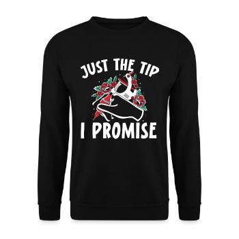 Nur die Spitze Ich verspreche Tattooist Tattooing - Unisex Pullover - Schwarz - Vorne - Alina (178cm) & Michal (187cm)