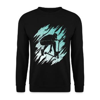 Scooter Tricks E-Roller Kinder Stunt Scooter - Unisex Pullover - Schwarz - Vorne - Alina (178cm) & Michal (187cm)