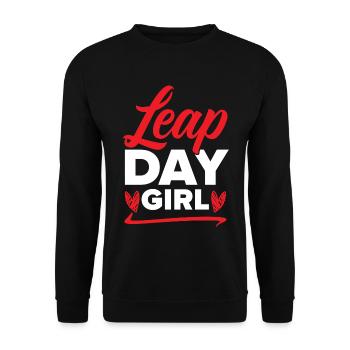 Happy Birthday Schaltjahr 29. Februar Schalttag - Unisex Pullover - Schwarz - Vorne - Alina (178cm) & Michal (187cm)