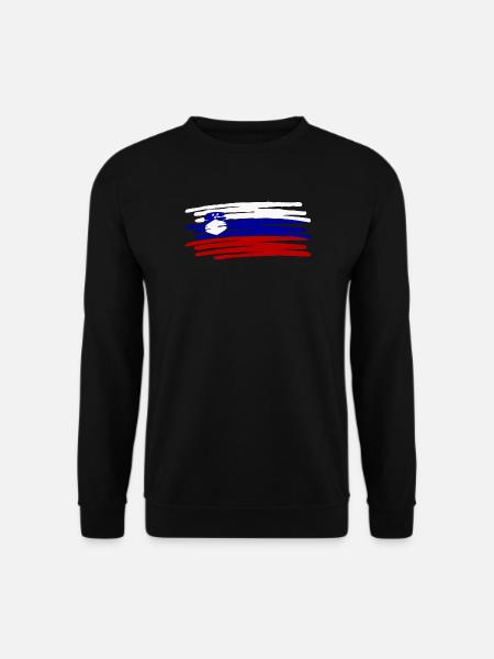 Slowenien Slovenija Flag Flagge painted gemalt - Unisex Pullover - Schwarz