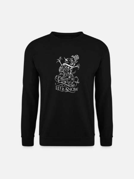 Schneemann kaligrafie - Unisex Pullover - Schwarz