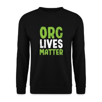 Orc Lives Matter - Unisex Pullover - Schwarz - Vorne - Alina (178cm) & Michal (187cm)