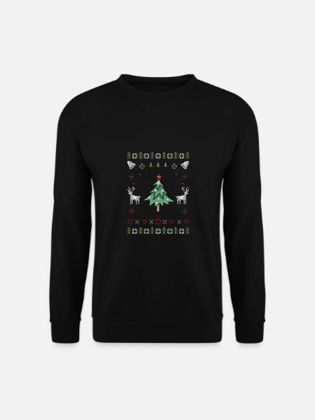 Weihnachtsbaum Ugly Christmas - Unisex Pullover - Schwarz