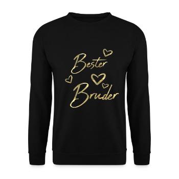 Bester Bruder - Unisex Pullover - Schwarz - Vorne - Alina (178cm) & Michal (187cm)