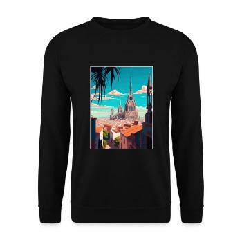 Guadalajara Dekoration Vintage Reiseposter WPA - Unisex Pullover - Schwarz - Vorne - Alina (178cm) & Michal (187cm)