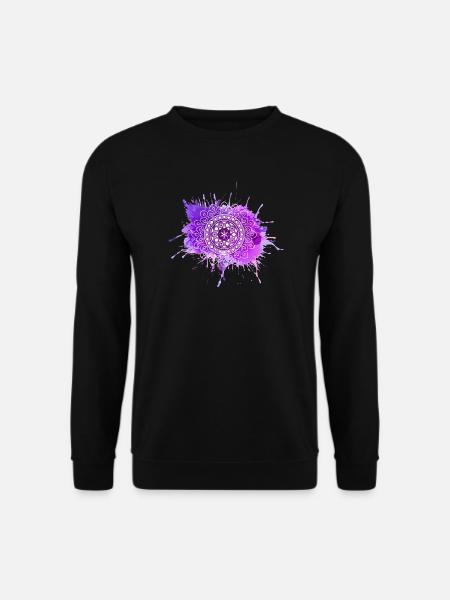 Mandala - Lila - Unisex Pullover - Schwarz