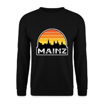 Mainz Deutschland Flagge Skyline Reisesouvenir - Unisex Pullover - Schwarz - Vorne - Alina (178cm) & Michal (187cm)