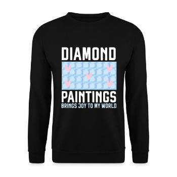 Diamantmalerei Handwerkszeug Diamantmaler - Unisex Pullover - Schwarz - Vorne - Alina (178cm) & Michal (187cm)