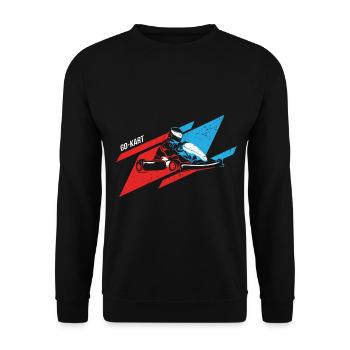 Kurviger Gokart Rennstreckenprofi - Unisex Pullover - Schwarz - Vorne - Alina (178cm) & Michal (187cm)