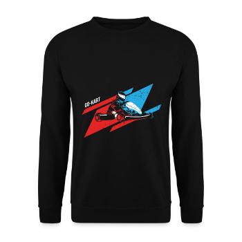 Kurviger Gokart Rennstreckenprofi - Unisex Pullover - Schwarz - Vorne - Alina (178cm) & Michal (187cm)