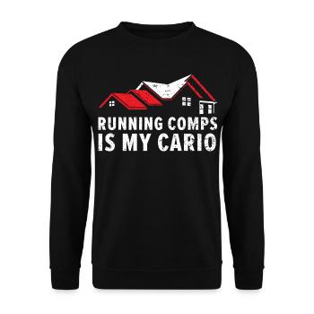 Comps laufen zu lassen ist mein Cardio Haus Immobi - Unisex Pullover - Schwarz - Vorne - Alina (178cm) & Michal (187cm)