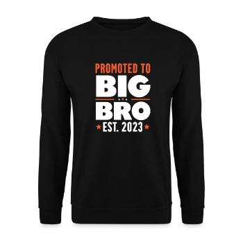 Befördert Zum Großen Bruder 2023 - Unisex Pullover - Schwarz - Vorne - Alina (178cm) & Michal (187cm)
