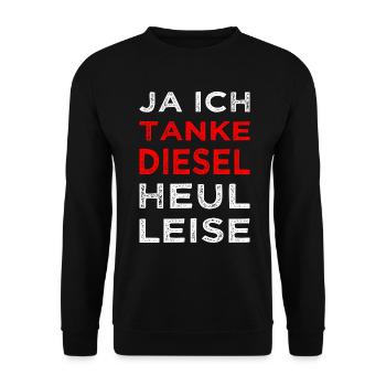 Ich Tanke Diesel Dieseltanker Anti Grüne CO2 - Unisex Pullover - Schwarz - Vorne - Alina (178cm) & Michal (187cm)