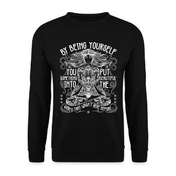 Yoga Bringt Klarheit ins Leben Verwirrung Meditati - Unisex Pullover - Schwarz - Vorne - Alina (178cm) & Michal (187cm)